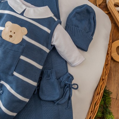 Saída de Maternidade Theodoro - Azul Jeans